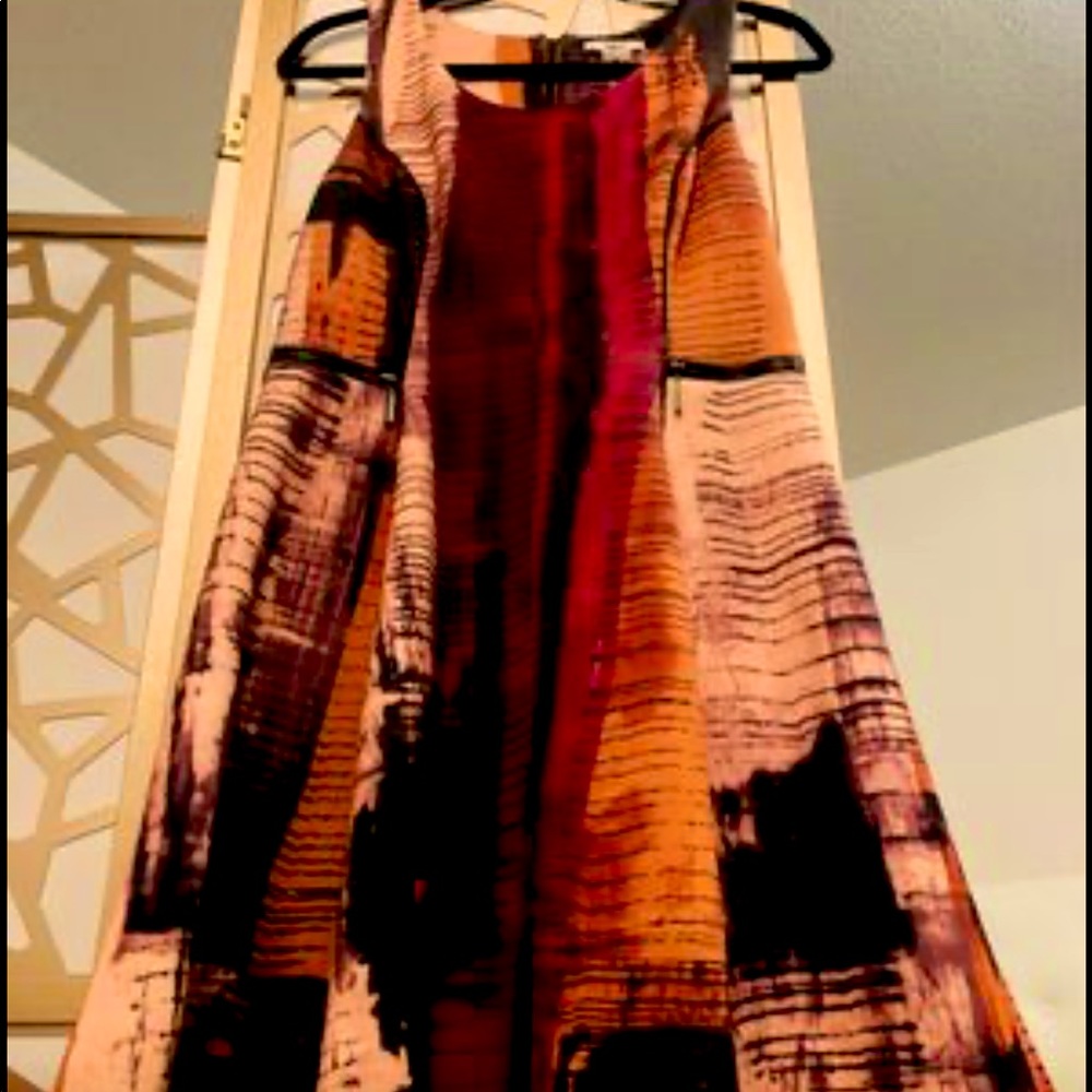 Bar ||| Sleeveless Modern Print Dress